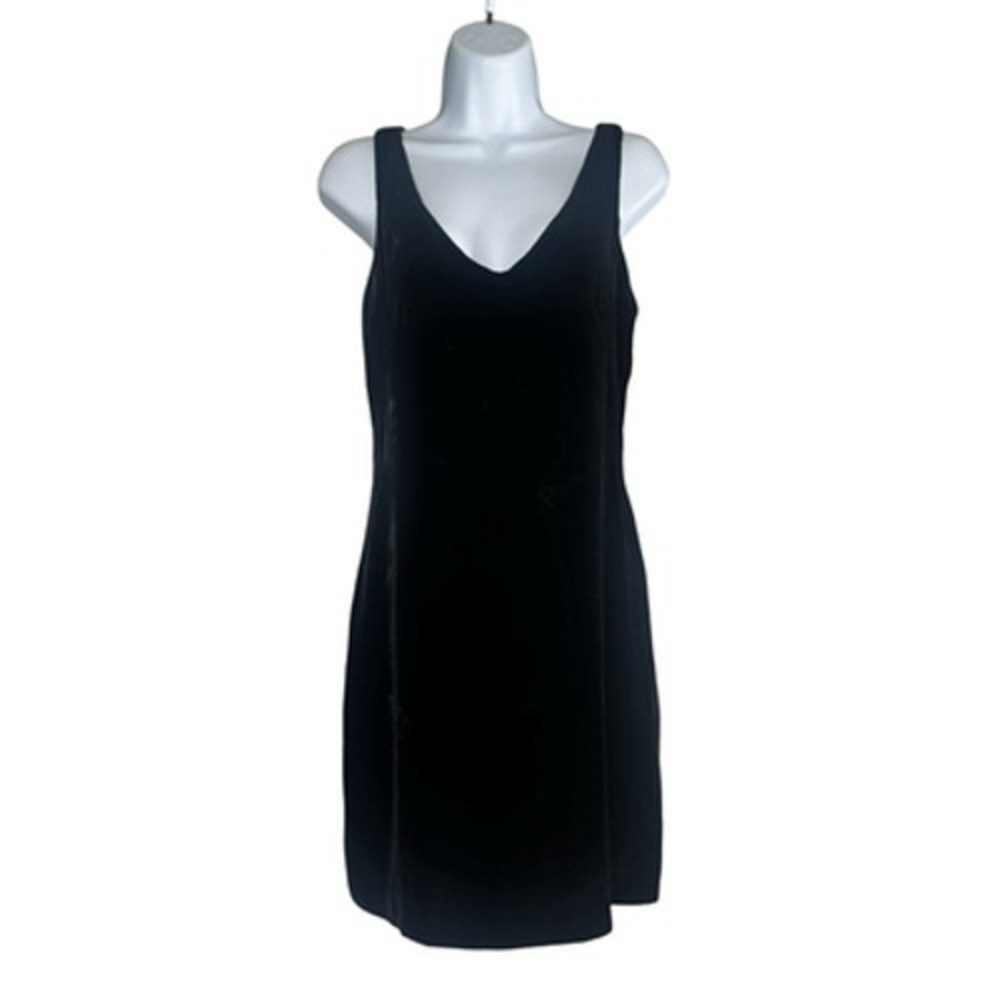 Lisa Ho Dress Womens‎ 4 Black Silk Velvet Sheath Lined Little Black Dress Party